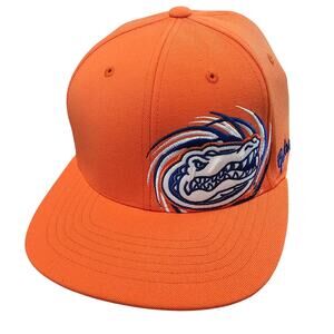 Vtg University of Florida Gators Fitted Flat Bill Hat Cap Orange UF L/XL NCAA